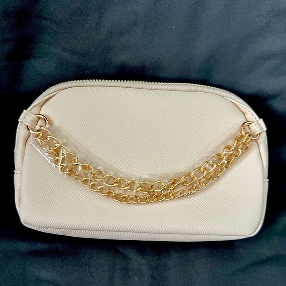 Handbags - Elegant Cream Chain Belt Bag